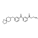 structure of CAS# 898761-59-6, Ethyl 3-[3-(1,4-dioxa-8-azaspiro[4.5]dec-8-ylmethyl)benzoyl]benzoate;3-carboet<wbr>hoxy-3'-[<wbr>8-(1,4-di<wbr>oxa-8-aza<wbr>spiro[4.5<wbr>]decyl)me<wbr>thyl]benz<wbr>ophenone