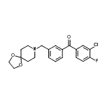 CAS#: 898761-97-2， (3-Chloro-4-fluorophenyl)[3-(1,4-dioxa-8-azaspiro[4.5]dec-8-ylmethyl)phenyl]methanone