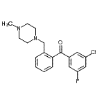 structure of CAS# 898762-24-8, (3-Chloro-5-fluorophenyl){2-[(4-methyl-1-piperazinyl)methyl]phenyl}methanone;3-chloro-5-fluoro-2'-(4-methylpiperazinomethyl) benzophenone