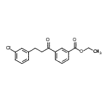 structure of CAS# 898762-41-9, Ethyl 3-[3-(3-chlorophenyl)propanoyl]benzoate;3-(3-Chlorophenyl)-3'-carboethoxypropiophenone