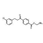 structure of CAS# 898762-44-2, Ethyl 4-[3-(3-chlorophenyl)propanoyl]benzoate;3-(3-chlorophenyl)-4'-carboethoxypropiophenone