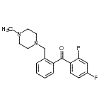 structure of CAS# 898762-45-3, (2,4-Difluorophenyl){2-[(4-methyl-1-piperazinyl)methyl]phenyl}methanone;2,4-difluoro-2'-(4-methylpiperazinomethyl) benzophenone