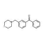 structure of CAS# 898762-70-4, Phenyl[3-(4-thiomorpholinylmethyl)phenyl]methanone;3-(thiomorpholinomethyl)benzophenone