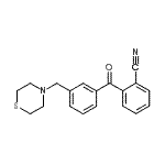 结构式 CAS# 898762-84-0, 2-[3-(4-硫代吗啉基甲基)苯甲酰基]苯甲腈