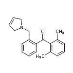 structure of CAS# 898763-29-6, [2-(2,5-Dihydro-1H-pyrrol-1-ylmethyl)phenyl](2,6-dimethylphenyl)methanone;2,6-dimethyl-2'-(3-pyrrolinomethyl) benzophenone