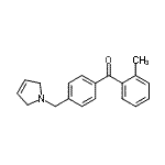 structure of CAS# 898763-71-8, [4-(2,5-Dihydro-1H-pyrrol-1-ylmethyl)phenyl](2-methylphenyl)methanone;2-methyl-4'-(3-pyrrolinomethyl) benzophenone