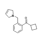 structure of CAS# 898763-90-1, Cyclobutyl[2-(2,5-dihydro-1H-pyrrol-1-ylmethyl)phenyl]methanone;cyclobutyl 2-(3-pyrrolinomethyl)phenyl ketone