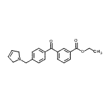 structure of CAS# 898763-91-2, Ethyl 3-[4-(2,5-dihydro-1H-pyrrol-1-ylmethyl)benzoyl]benzoate;3-carboethoxy-4'-(3-pyrrolinomethyl) benzophenone