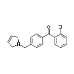 structure of CAS# 898764-37-9, (2-Chlorophenyl)[4-(2,5-dihydro-1H-pyrrol-1-ylmethyl)phenyl]methanone;2-chloro-4'-(3-pyrrolinomethyl) benzophenone