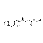 structure of CAS# 898764-89-1, Ethyl 4-[4-(2,5-dihydro-1H-pyrrol-1-ylmethyl)phenyl]-4-oxobutanoate;ethyl 4-oxo-4-[4-(3-pyrrolinomethyl)phenyl]butyrate