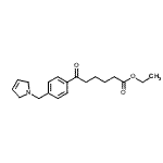 structure of CAS# 898764-93-7, Ethyl 6-[4-(2,5-dihydro-1H-pyrrol-1-ylmethyl)phenyl]-6-oxohexanoate;ethyl 6-oxo-6-[4-(3-pyrrolinomethyl)phenyl]hexanoate