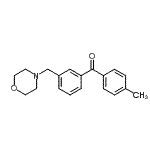 structure of CAS# 898765-03-2, (4-Methylphenyl)[3-(4-morpholinylmethyl)phenyl]methanone;4'-methyl-3-morpholinomethyl benzophenone