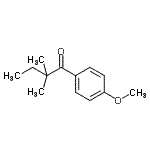 structure of CAS# 898765-08-7, 1-(4-Methoxyphenyl)-2,2-dimethyl-1-butanone;2,2-Dimethyl-4'-methoxybutyrophenone;MFCD03841121