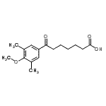 结构式 CAS# 898765-15-6, 7-(4-甲氧基-3,5-二甲基苯基)-7-氧代庚酸