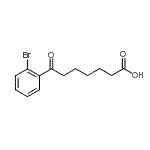 structure of CAS# 898765-27-0, 7-(2-Bromophenyl)-7-oxoheptanoic acid;7-(2-bromophenyl)-7-oxoheptanoic acid