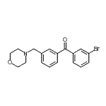 structure of CAS# 898765-35-0, (3-Bromophenyl)[3-(4-morpholinylmethyl)phenyl]methanone;3-bromo-3'-morpholinomethyl benzophenone