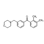 structure of CAS# 898765-53-2, (2,3-Dimethylphenyl)[3-(4-morpholinylmethyl)phenyl]methanone;2,3-dimethyl-3'-morpholinomethyl benzophenone