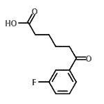 structure of CAS# 898765-65-6, 6-(3-Fluorophenyl)-6-oxohexanoic acid;6-(3-Fluorophenyl)-6-oxohexanoic acid;MFCD01311618