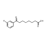 structure of CAS# 898765-69-0, 8-(3-Fluorophenyl)-8-oxooctanoic acid;8-(3-fluorophenyl)-8-oxooctanoic acid