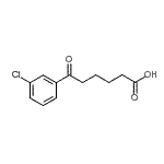 structure of CAS# 898765-71-4, 6-(3-Chlorophenyl)-6-oxohexanoic acid;6-(3-chlorophenyl)-6-oxohexanoic acid