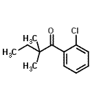 structure of CAS# 898765-74-7, 1-(2-Chlorophenyl)-2,2-dimethyl-1-butanone;2'-Chloro-2,2-dimethylbutyrophenone