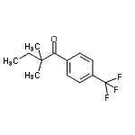 结构式 CAS# 898765-82-7, 2,2-二甲基-1-[4-(三氟甲基)苯基]-1-丁酮