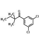 structure of CAS# 898766-00-2, 1-(3,5-Dichlorophenyl)-2,2-dimethyl-1-butanone;3',5'-Dichloro-2,2-dimethylbutyrophenone
