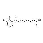 structure of CAS# 898766-22-8, 8-(2,3-Difluorophenyl)-8-oxooctanoic acid;8-(2,3-difluorophenyl)-8-oxooctanoic acid