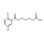 structure of CAS# 898766-37-5, 7-(2,5-Difluorophenyl)-7-oxoheptanoic acid;7-(2,5-difluorophenyl)-7-oxoheptanoic acid