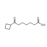 结构式 CAS# 898766-83-1, 7-环丁基-7-氧代庚酸