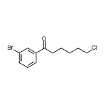 结构式 CAS# 898766-96-6, 1-(3-溴苯基)-6-氯-1-己酮