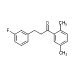 结构式 CAS# 898767-11-8, 1-(2,5-二甲基苯基)-3-(3-氟苯基)-1-丙酮