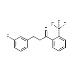 structure of CAS# 898767-38-9, 3-(3-Fluorophenyl)-1-[2-(trifluoromethyl)phenyl]-1-propanone;3-(3-fluorophenyl)-2'-trifluoromethylpropiophenone