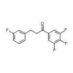 结构式 CAS# 898767-73-2, 3-(3-氟苯基)-1-(3,4,5-三氟苯基)-1-丙酮