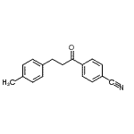 structure of CAS# 898768-57-5, 4-[3-(4-Methylphenyl)propanoyl]benzonitrile;4'-cyano-3-(4-methylphenyl)propiophenone