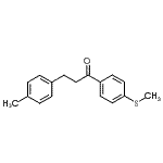 structure of CAS# 898768-67-7, 3-(4-Methylphenyl)-1-[4-(methylsulfanyl)phenyl]-1-propanone;3-(4-methylphenyl)-4'-thiomethylpropiophenone