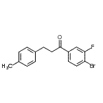 结构式 CAS# 898768-89-3, 1-(4-溴-3-氟苯基)-3-(4-甲基苯基)-1-丙酮