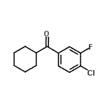 structure of CAS# 898769-24-9, (4-Chloro-3-fluorophenyl)(cyclohexyl)methanone;4-chloro-3-fluorophenyl cyclohexyl ketone