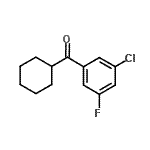 structure of CAS# 898769-36-3, (3-Chloro-5-fluorophenyl)(cyclohexyl)methanone;3-chloro-5-fluorophenyl cyclohexyl ketone