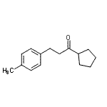 structure of CAS# 898769-55-6, 1-Cyclopentyl-3-(4-methylphenyl)-1-propanone;Cyclopentyl 2-(4-methylphenyl)ethyl ketone;MFCD03843042