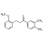 结构式 CAS# 898770-06-4, 1-(3,4-二甲基苯基)-3-(2-甲氧基苯基)-1-丙酮