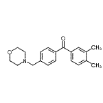 结构式 CAS# 898770-14-4, (3,4-二甲基苯基)[4-(4-吗啉基甲基)苯基]甲酮