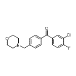 结构式 CAS# 898770-26-8, (3-氯-4-氟苯基)[4-(4-吗啉基甲基)苯基]甲酮