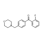 structure of CAS# 898770-32-6, (2-Fluorophenyl)[4-(4-morpholinylmethyl)phenyl]methanone;2-fluoro-4'-morpholinomethyl benzophenone