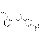 structure of CAS# 898770-33-7, 3-(2-Methoxyphenyl)-1-[4-(trifluoromethyl)phenyl]-1-propanone;3-(2-methoxyphenyl)-4'-trifluoromethylpropiophenone