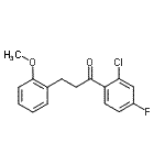 structure of CAS# 898770-39-3, 1-(2-Chloro-4-fluorophenyl)-3-(2-methoxyphenyl)-1-propanone;2'-chloro-4'-fluoro-3-(2-methoxyphenyl)propiophenone