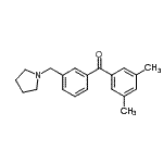structure of CAS# 898770-49-5, (3,5-Dimethylphenyl)[3-(1-pyrrolidinylmethyl)phenyl]methanone;3,5-dimethyl-3'-pyrrolidinomethyl benzophenone