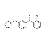 结构式 CAS# 898770-58-6, (2-氯苯基)[3-(1-吡咯烷基甲基)苯基]甲酮