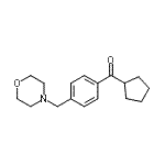 structure of CAS# 898770-77-9, Cyclopentyl[4-(4-morpholinylmethyl)phenyl]methanone;cyclopentyl 4-(morpholinomethyl)phenyl ketone