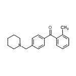 结构式 CAS# 898770-93-9, (2-甲基苯基)[4-(1-哌啶基甲基)苯基]甲酮